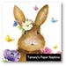 4 Decoupage Napkins, Paper Napkins, EASTER BEAUTY, 33cm 13 Inch. Rabbit amongst Colourful Flowers and Butterflies.