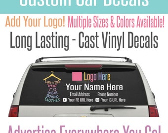 Custom Car Decal - Available in Color too! - LLR Vehicle Car Decal - LLR Vinyl Car Decal