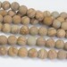 matte wood jasper beads - matte jasper beads - light Khaki gemstone beads - natural jasper beads supplies -4mm to 12mm jasper beads -15inch