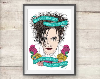 The Cure - Robert Smith - Lovecats - Print - Valentine's Day - Anniversary