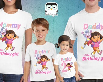 Dora The Explorer Birthday Shirt, Dora Birthday Shirt, Dora shirt, Dora Party, Dora the Explorer party