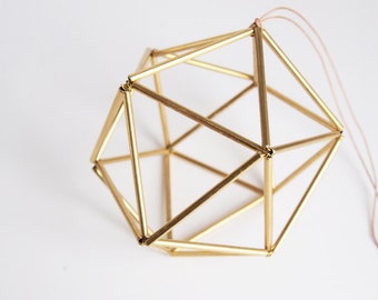 Himmeli Brass Orb // Scandinavian Geometric Ornament // Gold Decor // Perfect Gift Idea // Wedding Decor // Home Decor // Modern Style