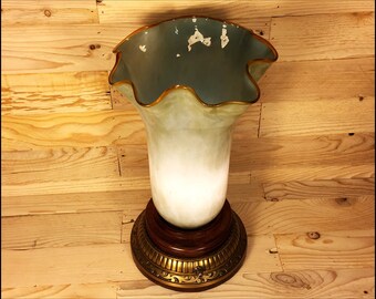Sea Green Glass Table Lamp