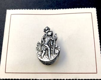 Vintage St Christopher Brooch..To Help You on Your Way....