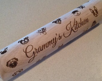 Rolling Pin Birch-Personalize, Customize, Engrave-