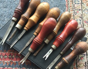 Leatherwork Tools > Edgers> 9 pc collection