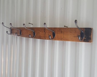 Whiskey Barrel Stave Coat Rack