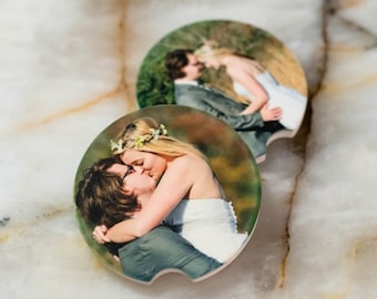 Personalized Car Coaster, Custom Photo Car Coasters, Car Coaster with Your Photo, Gift for Her, Gift for Newlyweds, Gift for Couple