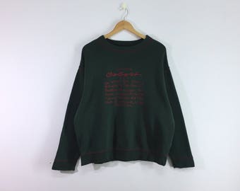 Rare!! United colors of benetton sweatshirt pullover jumper sweater embroidery big spellout logo