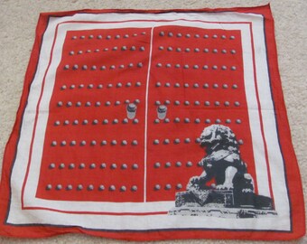Hankie Beautiful Red Cotton Hankie Handkerchief