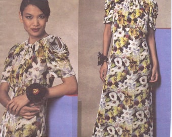 Anna Sui Womens Summer Dress OOP Vogue Sewing Pattern V1134 Size 16 18 20 22 24 Bust 38 40 42 44 46 UnCut Vogue American Designer Pattern