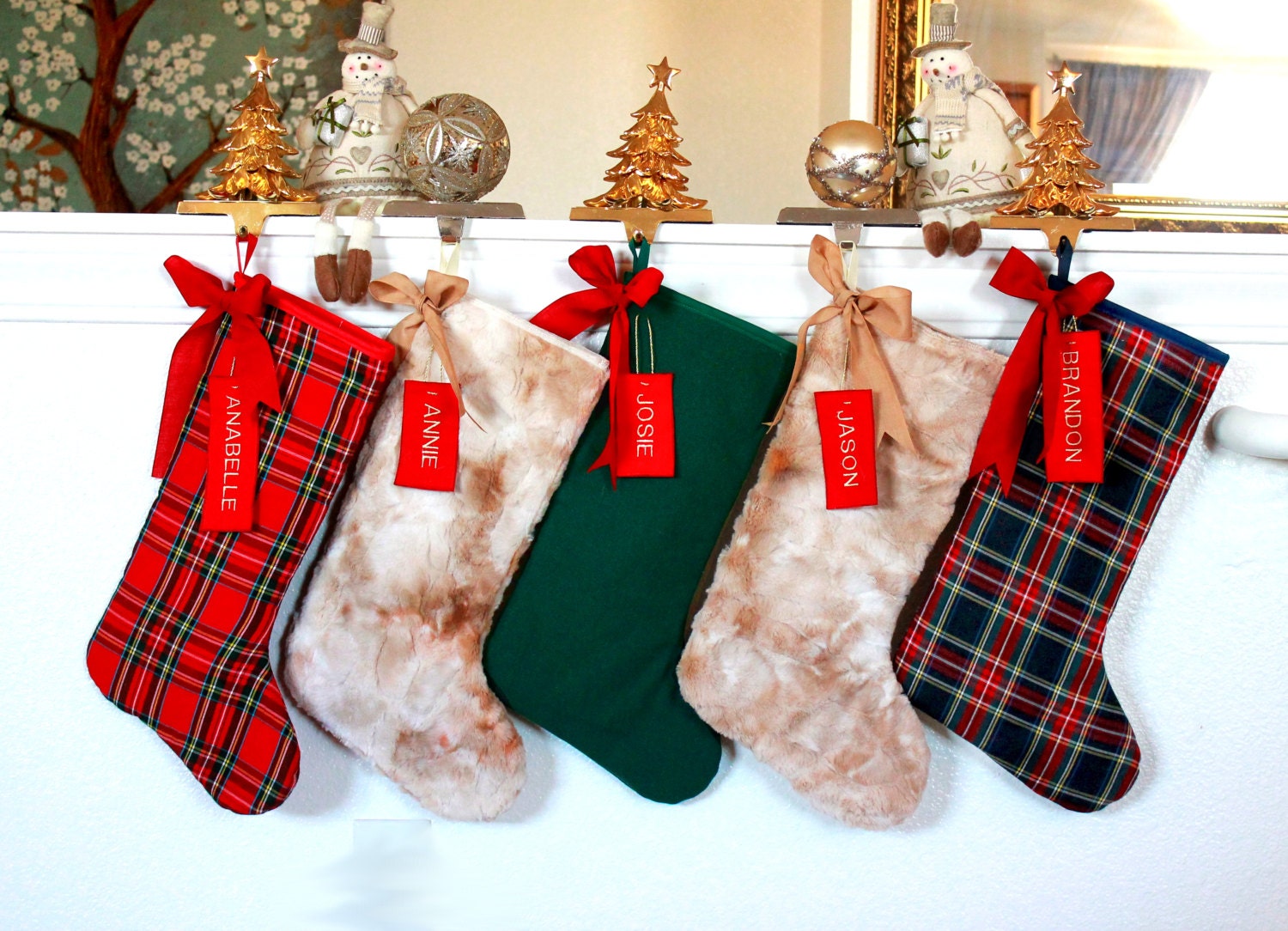 Family Christmas Stockings Set 