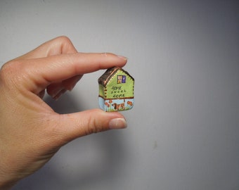 Clay house,Home Decor,Shelf decor,Collectible,Miniature house,Housewarming gift,Ceramic houses,Tiny house,Home Sweet Home