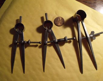 3 antique calipers =