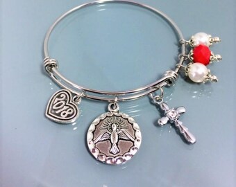 2018 Confirmation Bangle Bracelet Gifts/Dove Confirmation Gifts Women Girls/Confirmation Religious Jewelry Gifts/Confirmation Gifts for Her