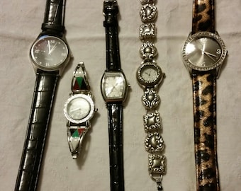 Destash Craft Upcycle Jewelry Watch Parts Mixed Lot - AS IS