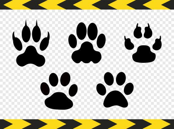 Download Paw print SVG Dog Cat Wolf Decal Cut files for Cricut