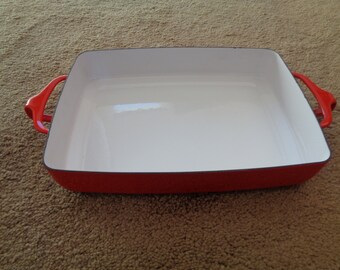 Vintage Dansk Kobenstyle Baking Pan in Red