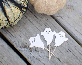 Ghost Cupcake topper, Halloween cupcake, Halloween Party, Boo cupcake topper