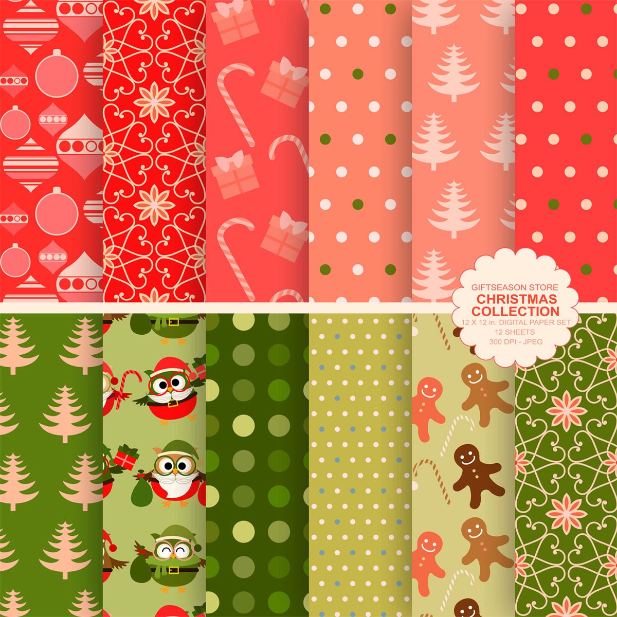 Christmas digital paper christmas backgrounds x-mas