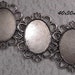 40x30mm Antique Silver Setting - "Enchantment III" - 3 pcs : sku 11.28.12.8 - T17