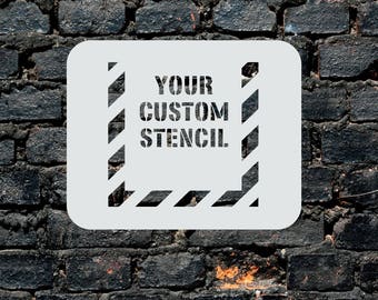 Custom Stencil - Wall Art - Plastic Reusable - Painting - Art Supply - Any