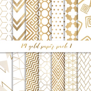 Gold scrapbook paper | Etsy