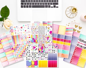 Bombdigity - Kit semaine - 6/7 pages - Stickers agenda - Erin Condren - Plum Paper - Kikki K - Paperchase - Filofax