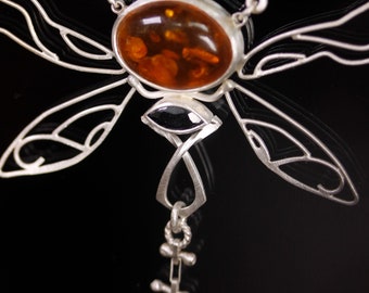 Amber, Sapphire, and Emerald Dragonfly