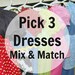 Disney Princess Dress| Disney Dresses for Toddler & Girls| Set of 3 CUSTOM 100% Cotton Costume Mary Poppins Rapunzel Moana