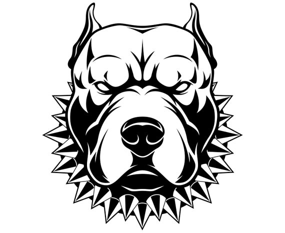 Download Pitbull SVG Pitbull silhouette Dog svg Pitbull clipart