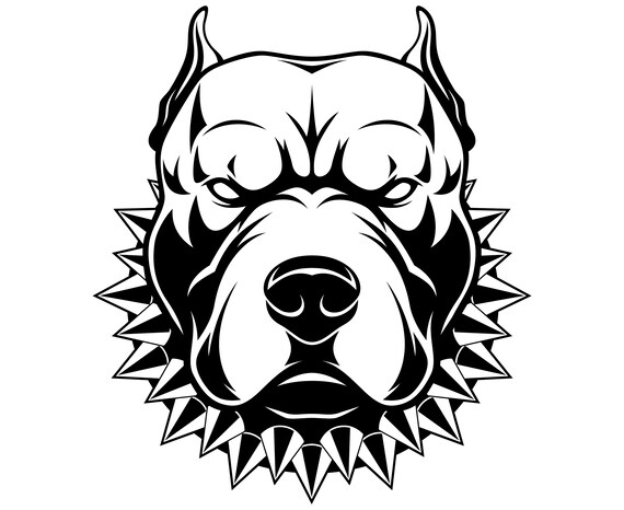 Download Pitbull SVG Pitbull silhouette Dog svg Pitbull clipart