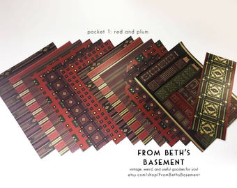 Designer Wallpaper Sample Packs - Wallpaper Sheets for Scrapbooking and Cardmaking - Classic Geometric Patterns - Choose Your Mix