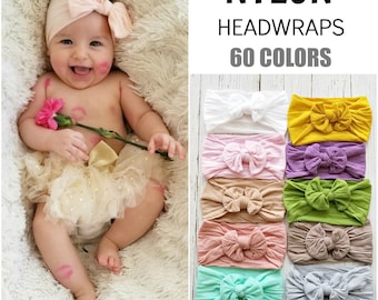 Baby Headbands, Baby Head wraps,Nylon Baby headbands, nylon headband, girls headbands, white baby headband, Infant toddler newborn headbands
