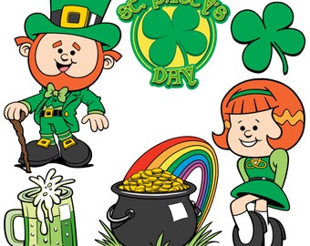 St.Patty's Day - These festive holiday cartoons are perfect for your St. Patty's Day project.