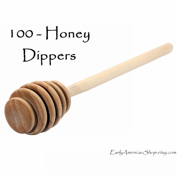100Honey DippersUnfinished Hardwood6 Inches LongHoney