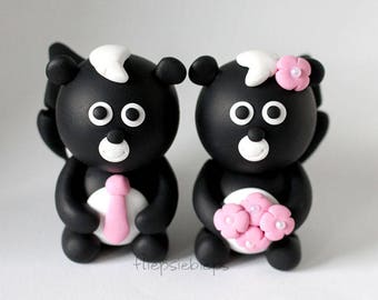 Custom Skunk Wedding Cake Topper