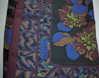 LANVIN Paris - Stunning!! silk foulard / square scarf - vintage