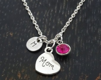 Mom Necklace, Mom Charm, Mom Pendant, Mom Jewelry, Mother Necklace, Mommy Necklace, Mother Jewelry, Mommy Jewelry, Mom Birthday, Mom Gifts