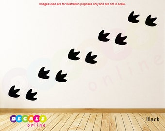 Dinosaurs footprint wall decal, Dino decal, Dinosaurs room decor, Dino footprint stickers, Dinosaur tracks sticker, T-Rex Boy Bedroom Decor