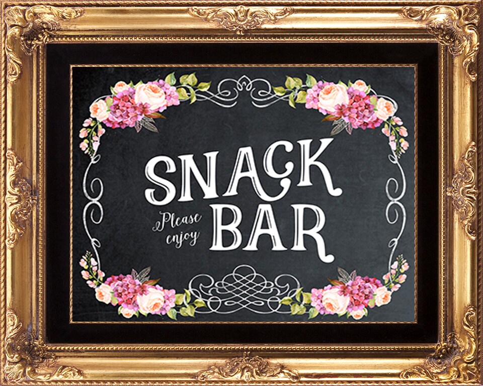 printable snack bar sign snack bar sign digital snack bar