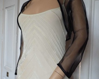 ERIKA #9 / Long Lace Sleeves Bolero with Easy Adjustable Tie up Back main image 0