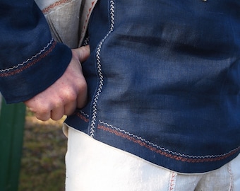 Men's linen suit “A Gift for My Darling” / embroidered suit
