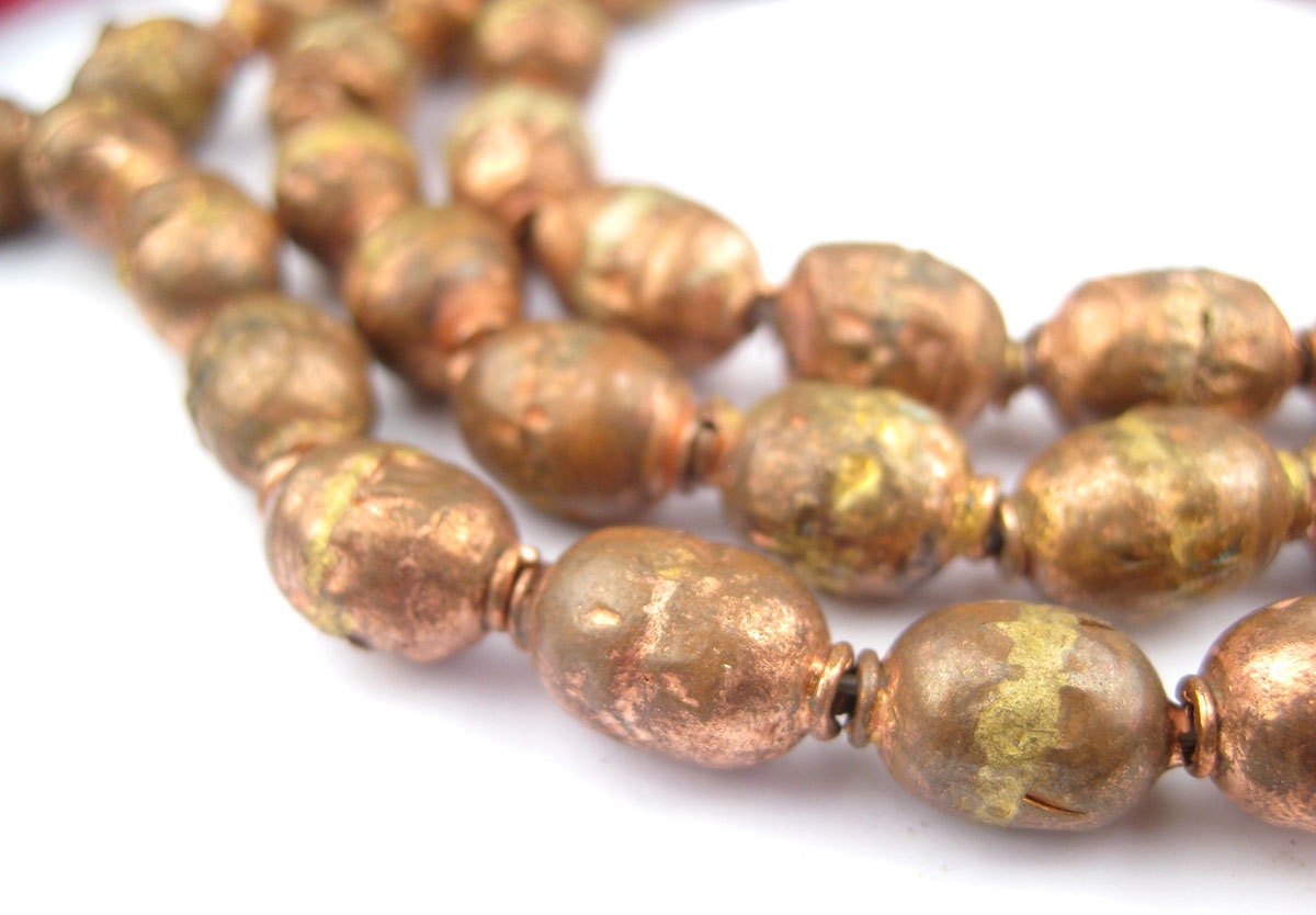 African Prayer Beads: Ethiopian Copper Prayer Beads Ethnic