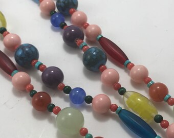 Beaded Gemstone Necklace