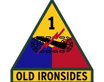 US Army 1st Armored Division Patch Vector Files, dxf eps svg ai crv