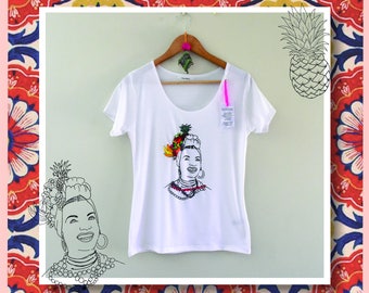 Embroidery in T-shirt, Carmen Miranda Embroidered
