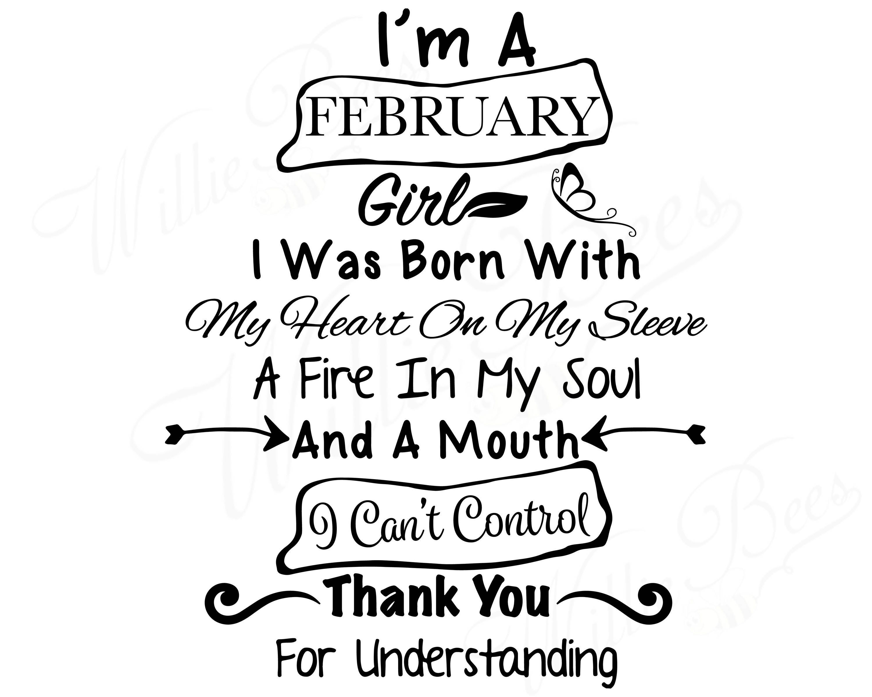 Download February Birthday SVG I'm A February Girl Aquarius SVG