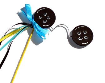 Coraline Button Eyes in Black, Yellow and Blue for Coraline costume or Halloween Costume or Cosplay