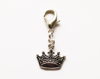 Crown Progress Keeper/Zipper Pull/Stitch Marker/Mini Stitch Marker Holder/Bag Charm/Dangle Charm